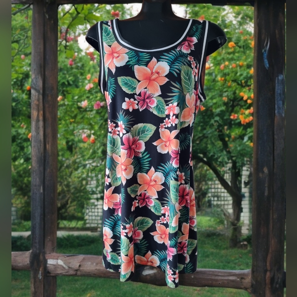 French Atmosphere Floral Sleeveless Dress